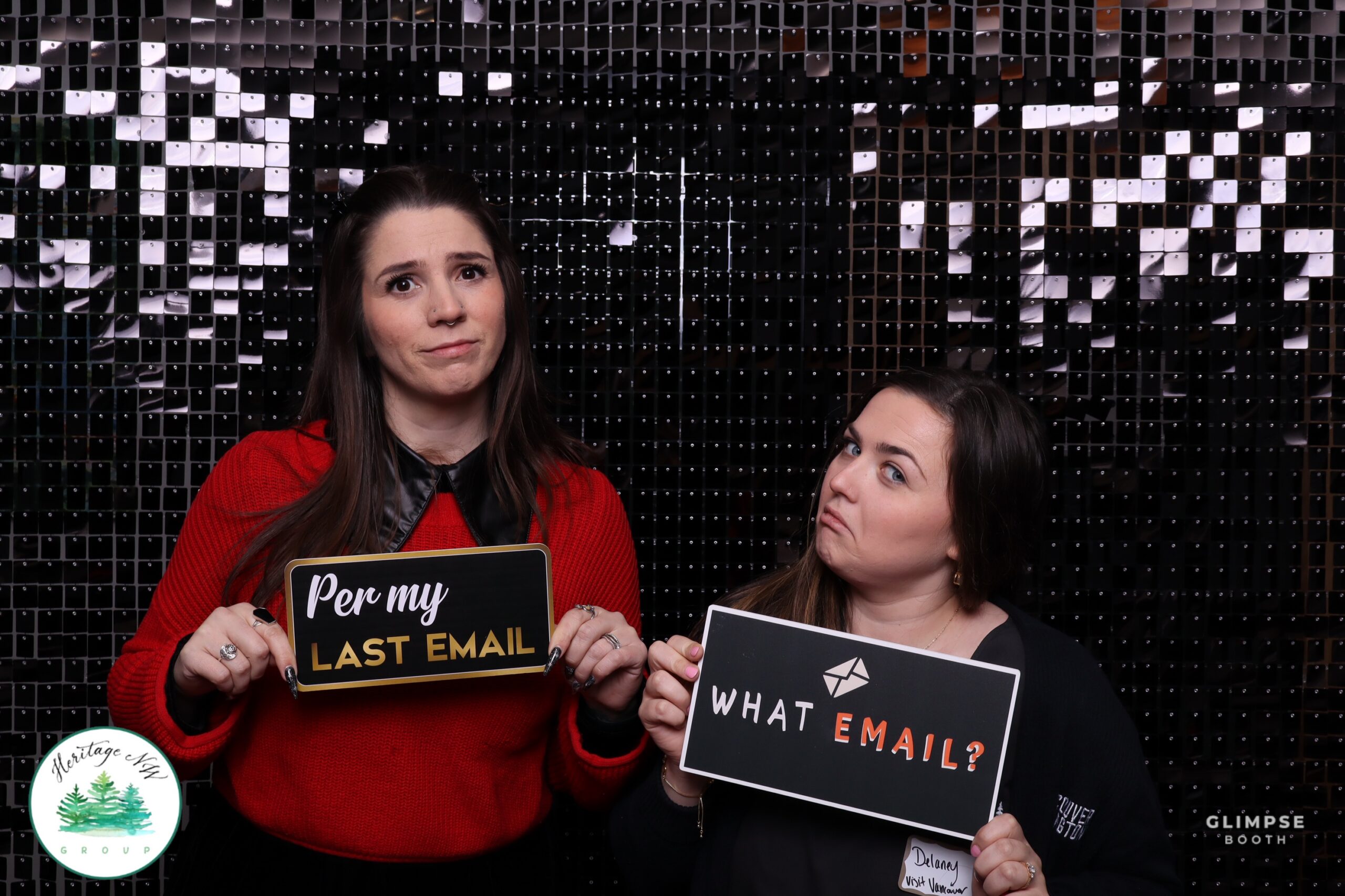 Corporate event photo booth moment